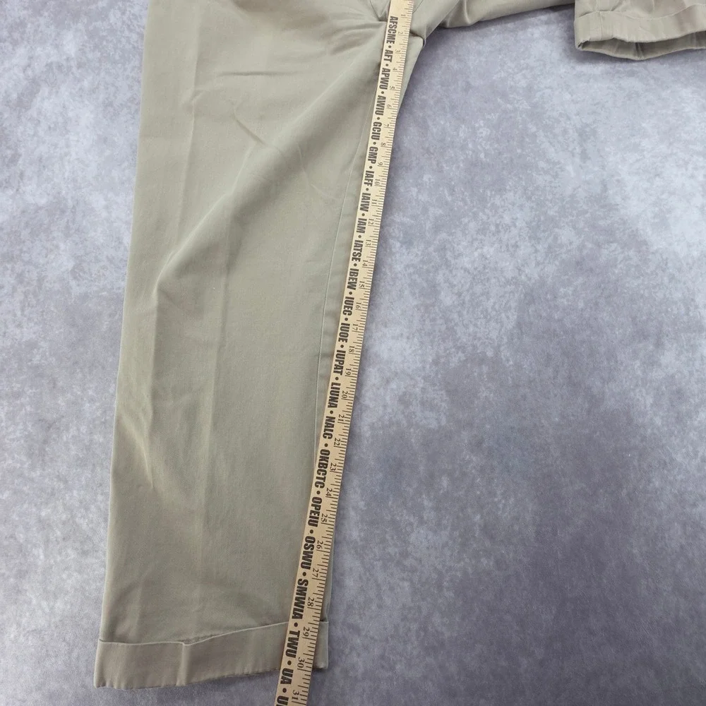 VTG Polo Ralph Lauren Hammond Pants Mens 36x30 Khaki Chino Double Pleated Cuffed